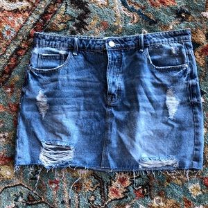 Primark ~ Distressed Jean Skirt